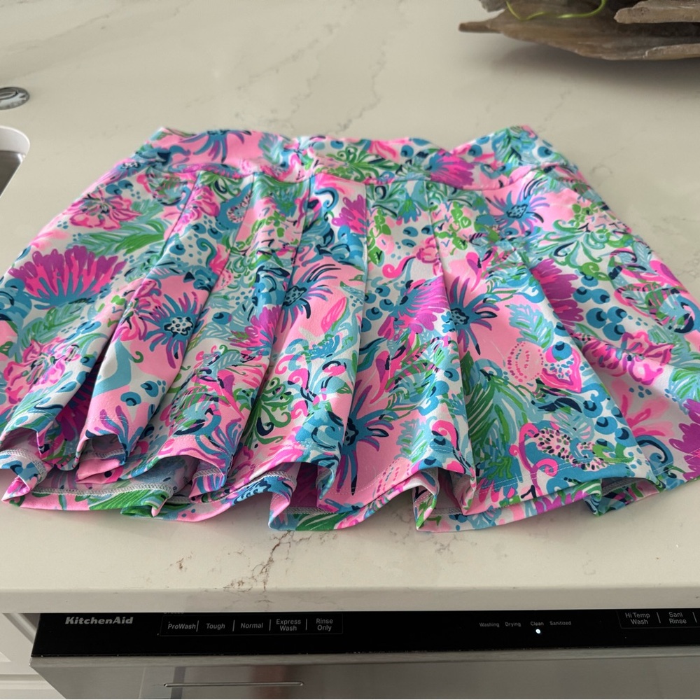 Lilly Pulitzer Pink and Blue A-Line Skirt